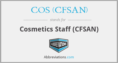 COS (CFSAN) - Cosmetics Staff (CFSAN)